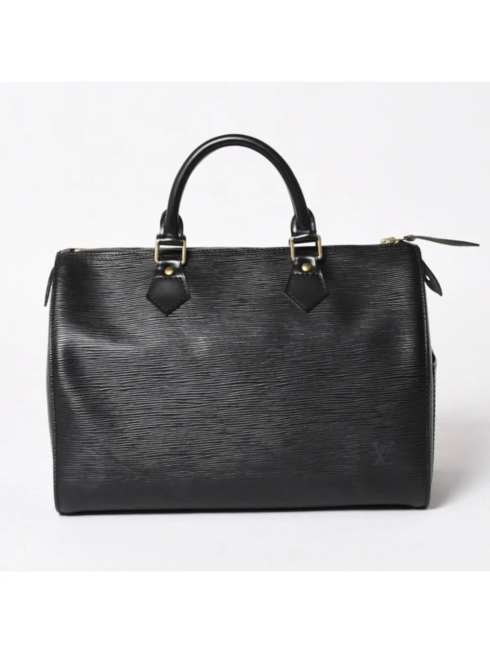 Louis Vuitton Speedy 30 Handbag Epi Leather Black Gold